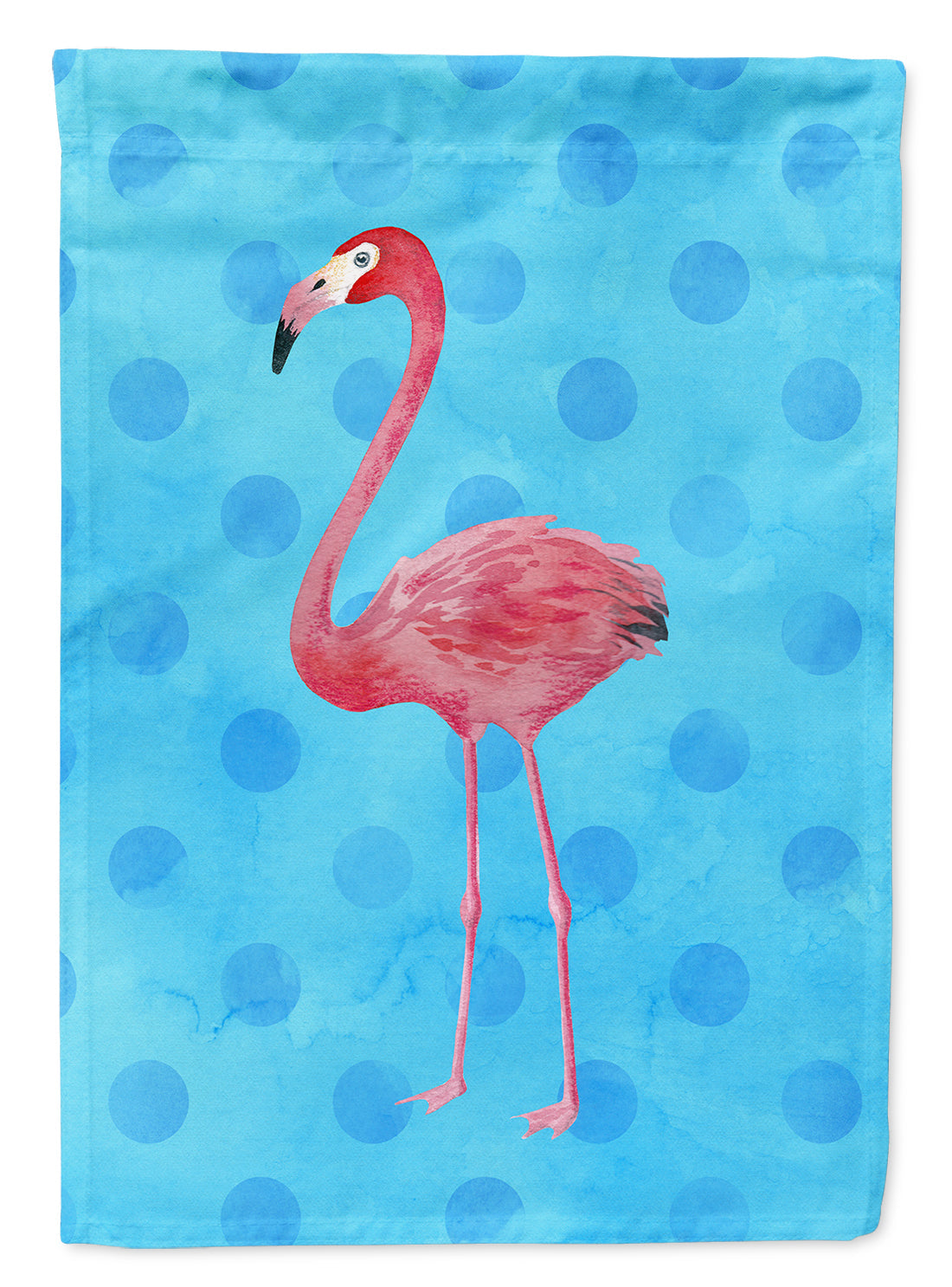 Flamingo Blue Polkadot Garden Flag Mailbox Decorative Yard Banner Outside Patio Artwork for Flower Beds, Garden Size, Multicolor