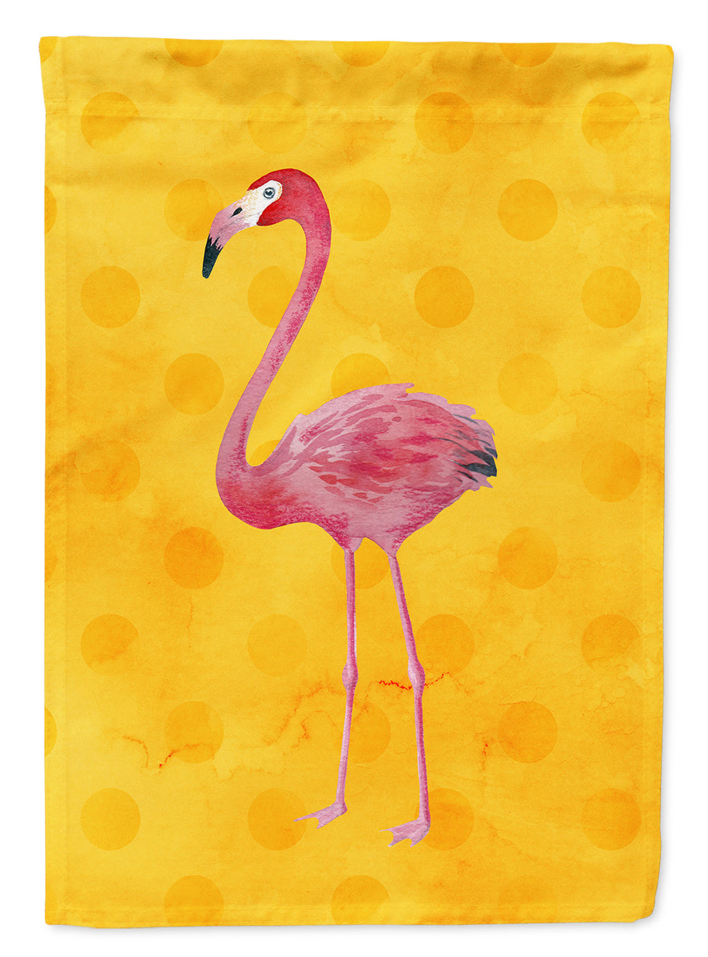 Flamingo Yellow Polkadot Garden Flag Mailbox Decorative Yard Banner Outside Patio Artwork for Flower Beds, Garden Size, Multicolor