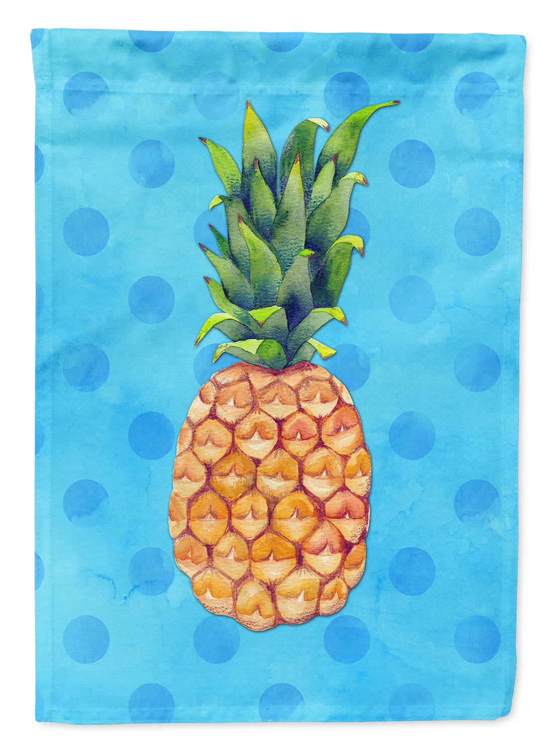 Pineapple Blue Polkadot Garden Flag Mailbox Decorative Yard Banner Outside Patio Artwork for Flower Beds, Garden Size, Multicolor