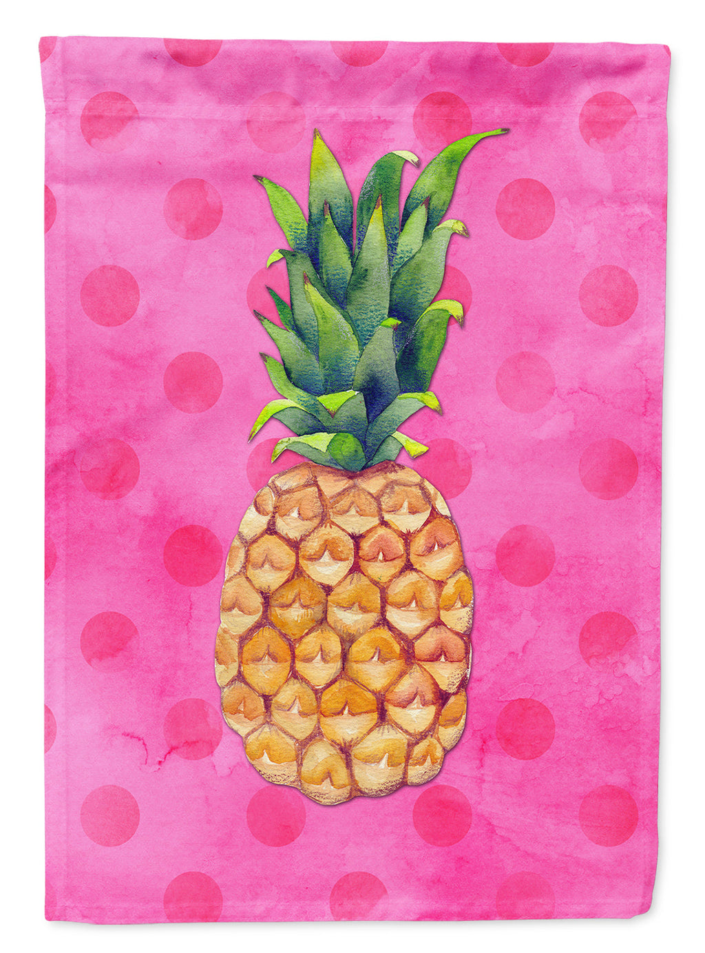 Pineapple Pink Polkadot Garden Flag Mailbox Decorative Yard Banner Outside Patio Artwork for Flower Beds, Garden Size, Multicolor