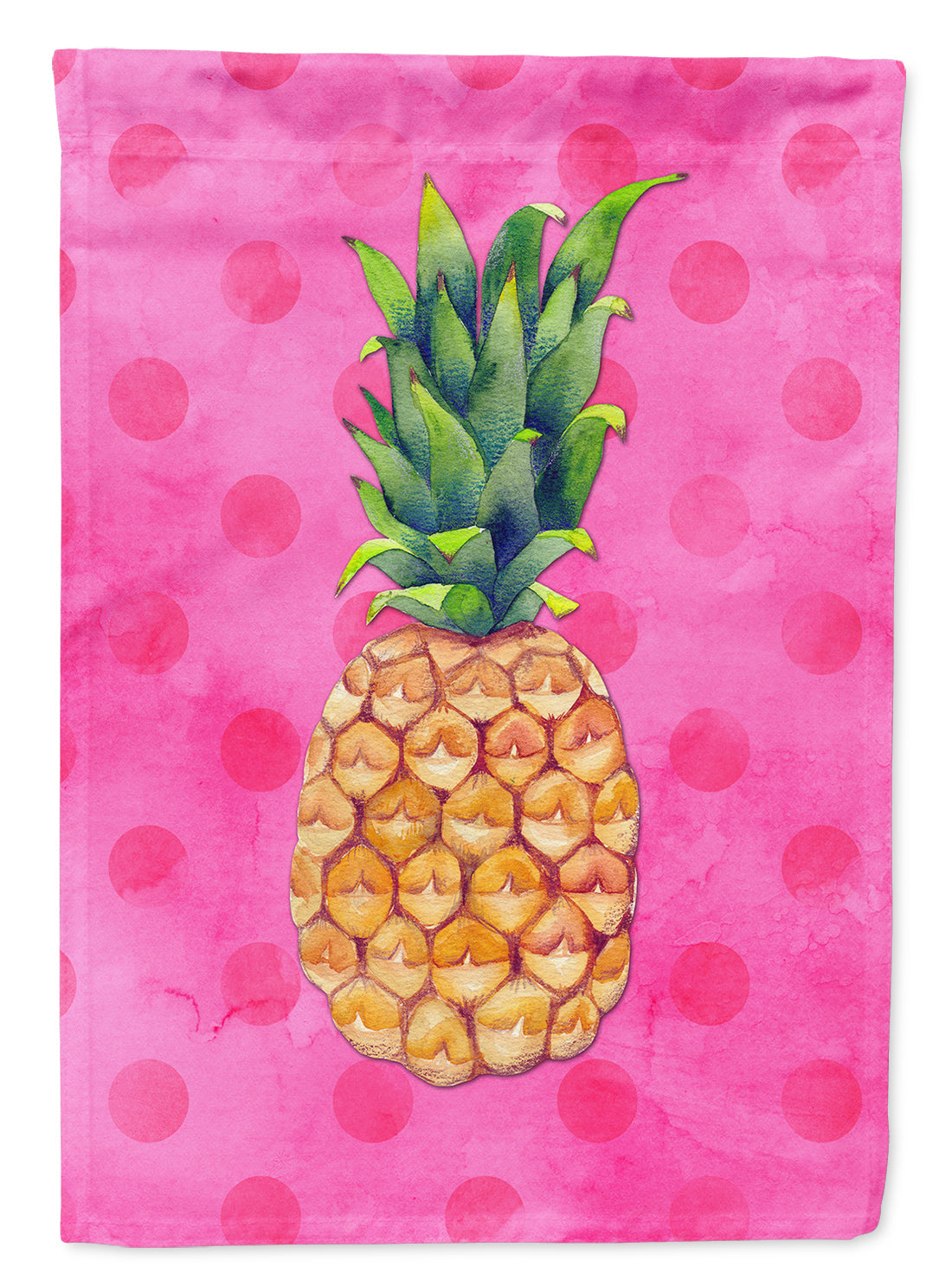 Pineapple Pink Polkadot Garden Flag Mailbox Decorative Yard Banner Outside Patio Artwork for Flower Beds, Garden Size, Multicolor