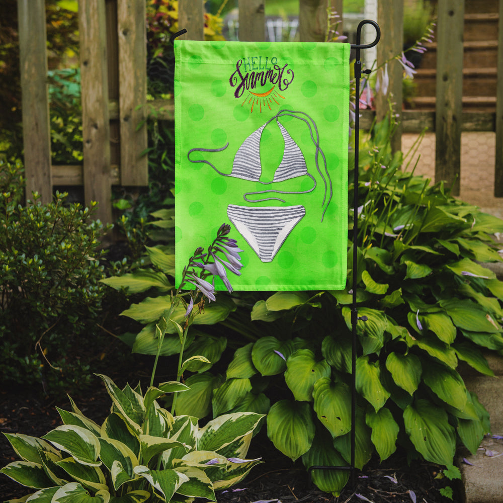 Bikini Swimsuit Green Polkadot Garden Flag Mailbox Decorative Yard Banner Outside Patio Artwork for Flower Beds, Garden Size, Multicolor