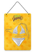 Bikini Swimsuit Yellow Polkadot Wall or Door Hanging Prints Aluminum Metal Sign Kitchen Wall Bar Bathroom Plaque Home Decor Front Door Plaque, 12x16, Multicolor