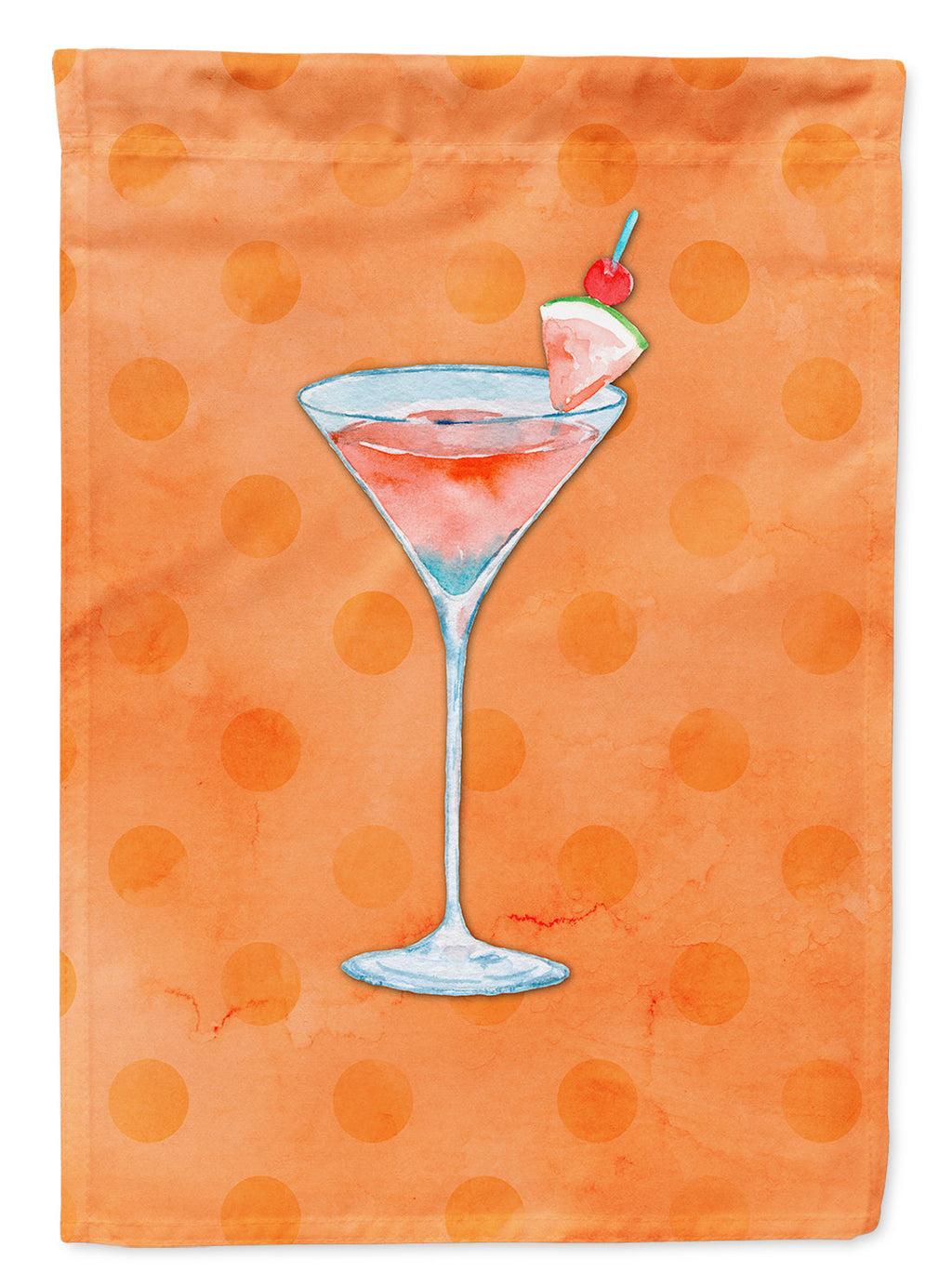 Summer Martini Orange Polkadot Garden Flag Mailbox Decorative Yard Banner Outside Patio Artwork for Flower Beds, Garden Size, Multicolor