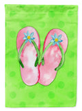 Pink Flip Flops Green Polkadot Garden Flag Mailbox Decorative Yard Banner Outside Patio Artwork for Flower Beds, Garden Size, Multicolor
