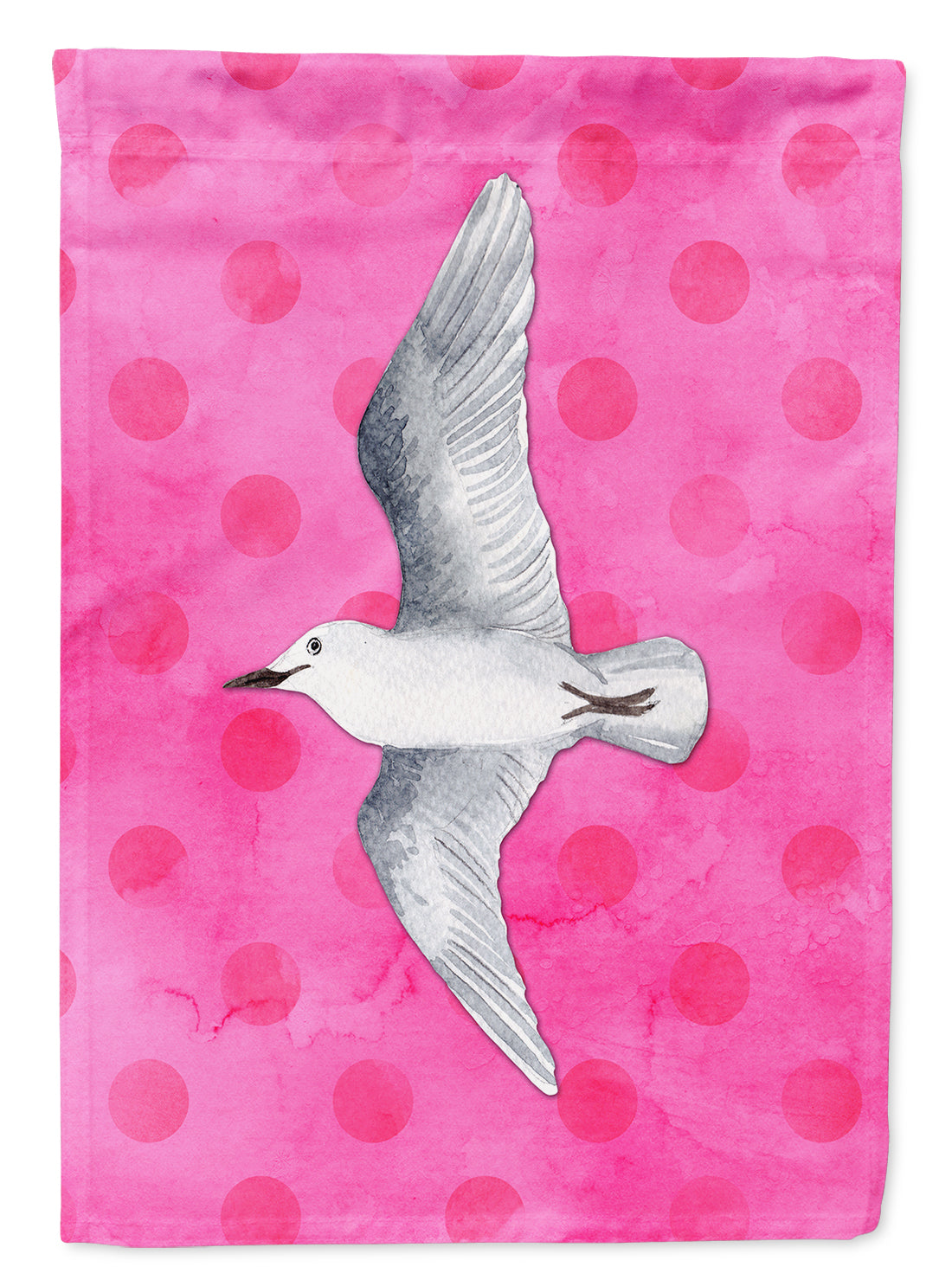 Sea Gull Pink Polkadot Garden Flag Mailbox Decorative Yard Banner Outside Patio Artwork for Flower Beds, Garden Size, Multicolor