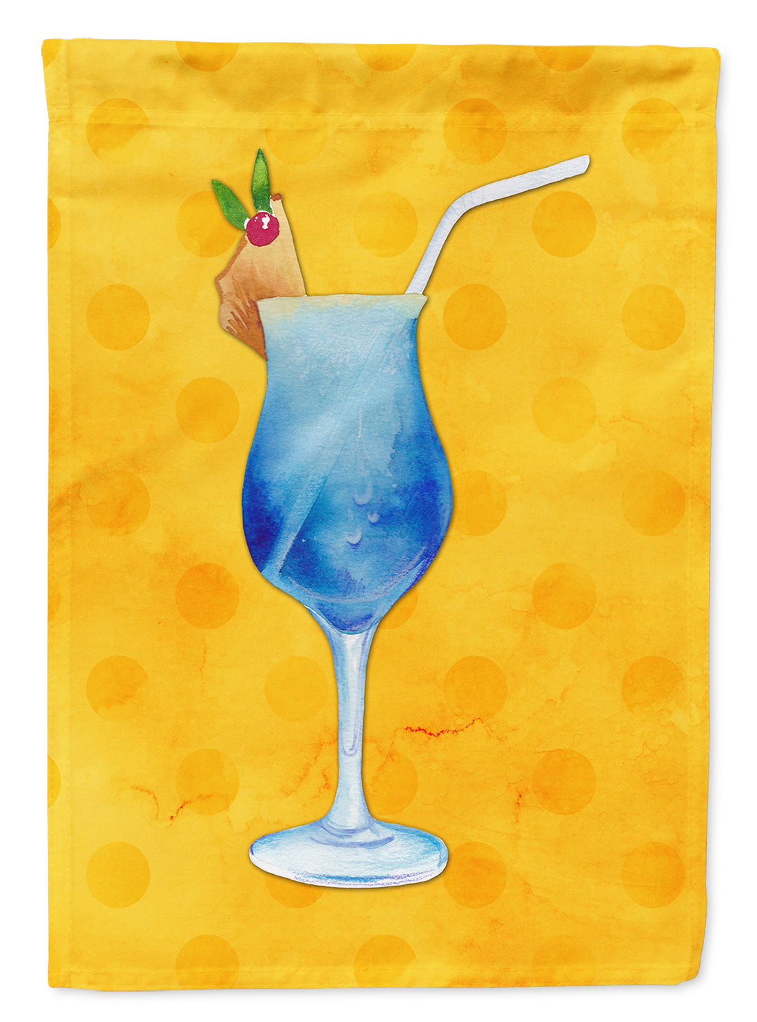 Summer Cocktail Yellow Polkadot Garden Flag Mailbox Decorative Yard Banner Outside Patio Artwork for Flower Beds, Garden Size, Multicolor