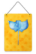 Sting Ray Yellow Polkadot Wall or Door Hanging Prints Aluminum Metal Sign Kitchen Wall Bar Bathroom Plaque Home Decor Front Door Plaque, 12x16, Multicolor