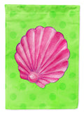 Pink Sea Shell Green Polkadot Garden Flag Mailbox Decorative Yard Banner Outside Patio Artwork for Flower Beds, Garden Size, Multicolor