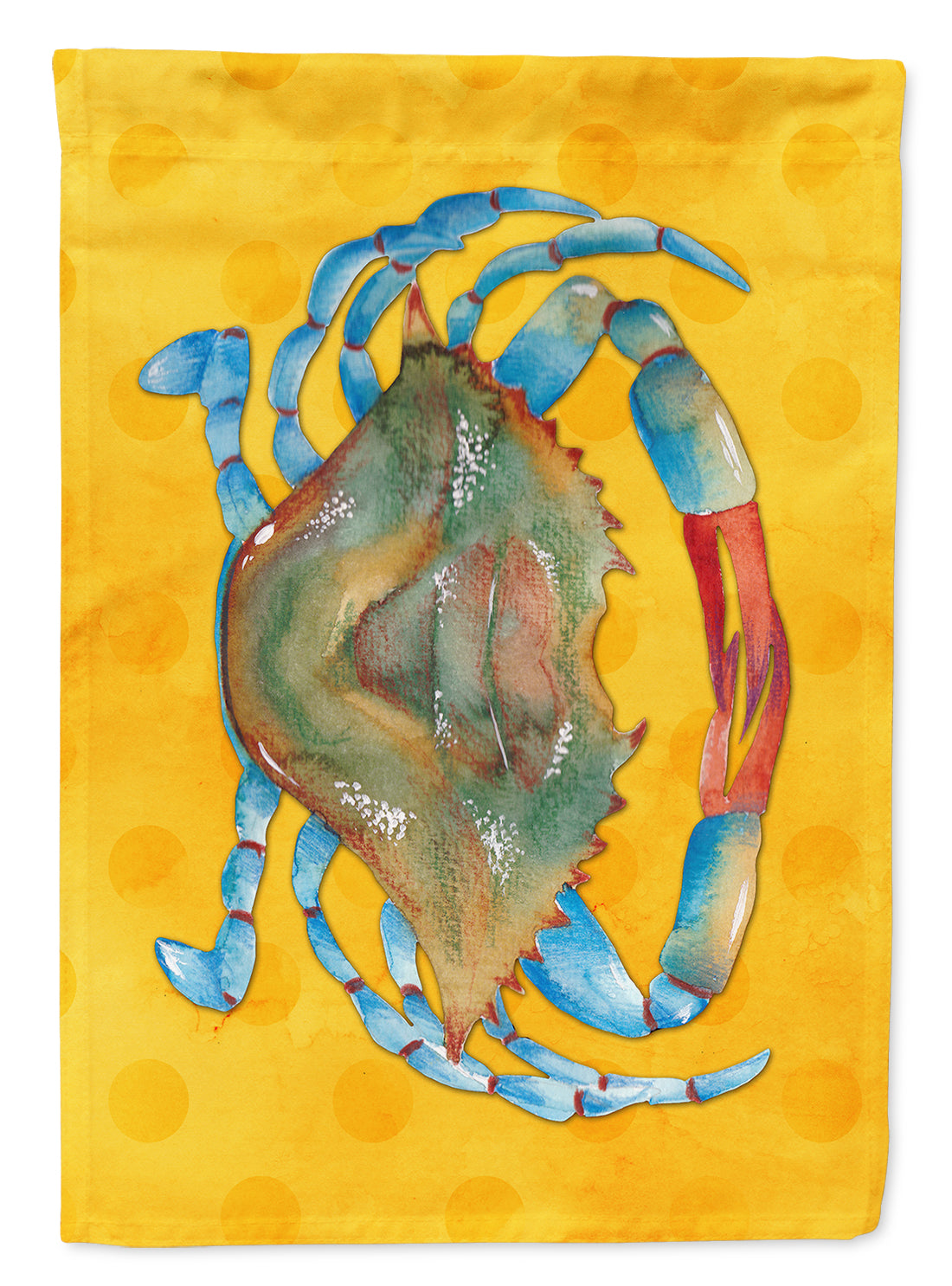 Blue Crab Yellow Polkadot Garden Flag Mailbox Decorative Yard Banner Outside Patio Artwork for Flower Beds, Garden Size, Multicolor