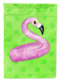 Flamingo Floaty Green Polkadot Garden Flag Mailbox Decorative Yard Banner Outside Patio Artwork for Flower Beds, Garden Size, Multicolor