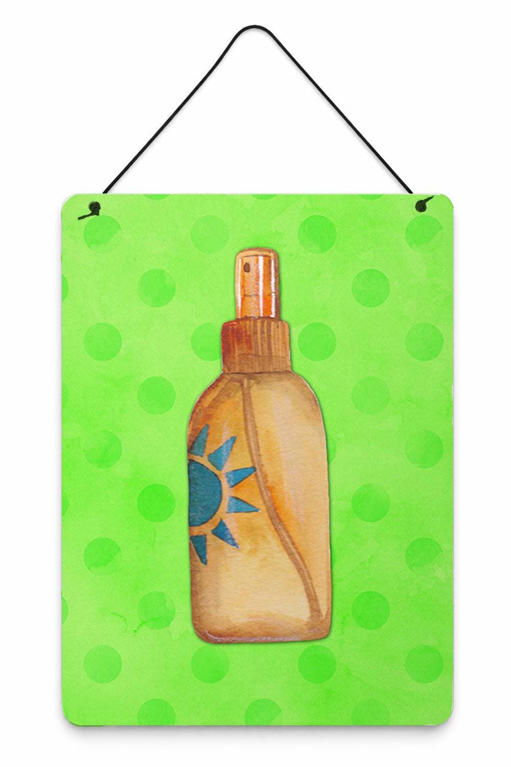Message in a Bottle Green Polkadot Wall or Door Hanging Prints Aluminum Metal Sign Kitchen Wall Bar Bathroom Plaque Home Decor Front Door Plaque, 12x16, Multicolor