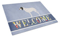 Gascon Saintongeois Welcome Cutting Board Tempered Glass Kitchen Cutting Surface, Heat Resistant Chopping, Non-Slip Feet, Food Prep & Serving