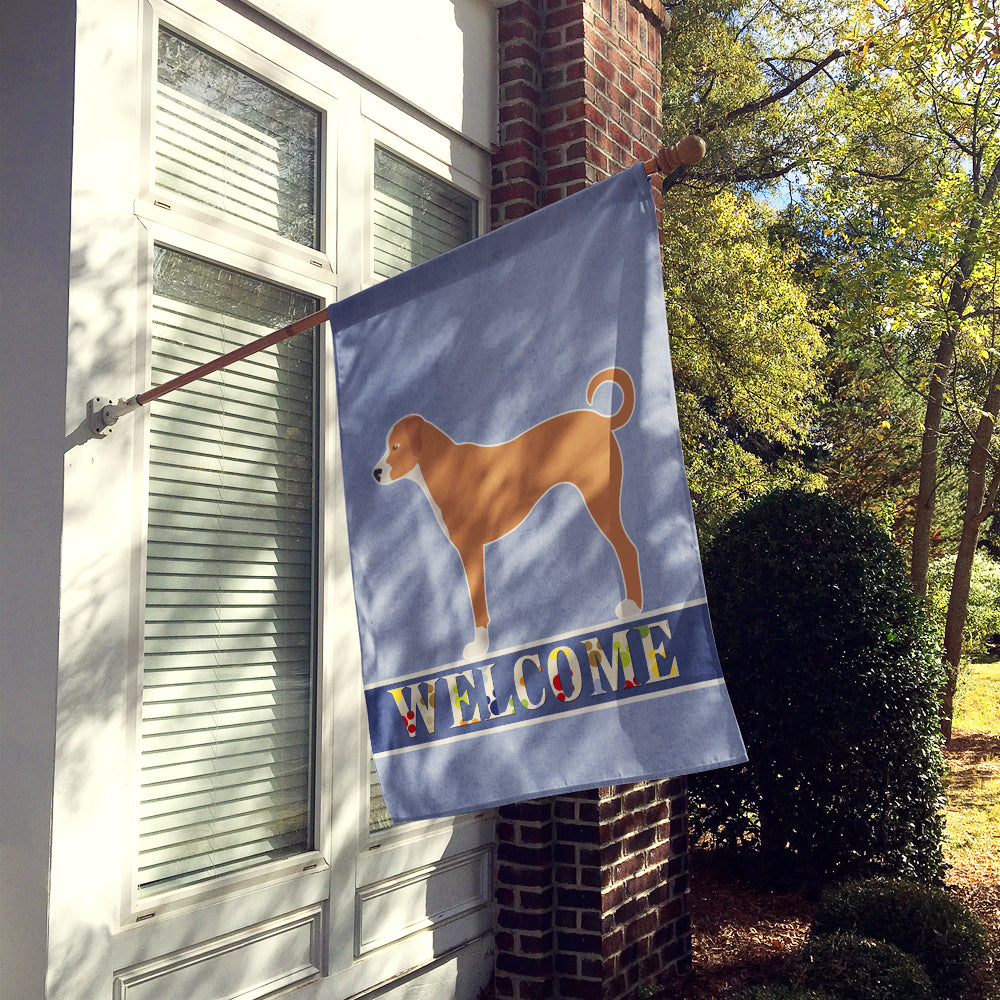 Australian Pinscher Welcome House Flag 28x40 Porch Sleeve Pole Decorative Outside Yard Banner Artwork Wall Hanging, Polyester