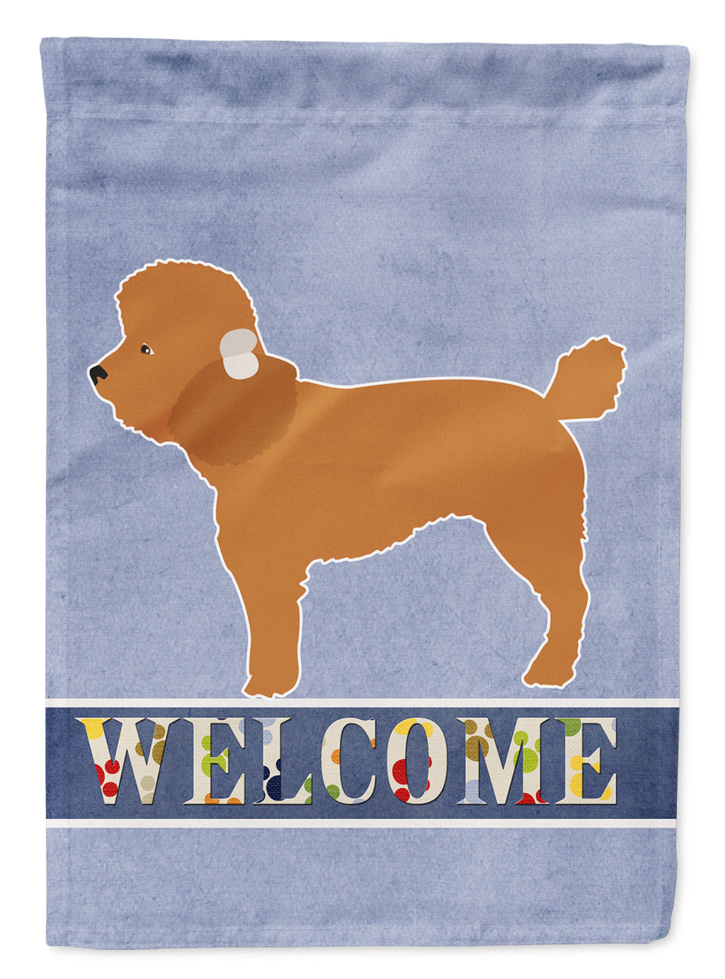 Toy Poodle Welcome Garden Flag Mailbox Decorative Yard Banner Outside Patio Artwork for Flower Beds, Garden Size, Multicolor