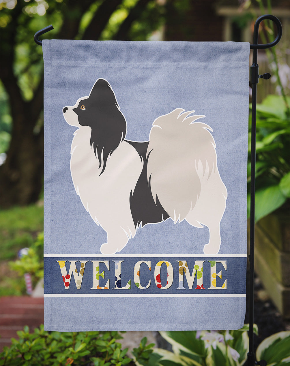 Papillon Welcome Garden Flag Mailbox Decorative Yard Banner Outside Patio Artwork for Flower Beds, Garden Size, Multicolor