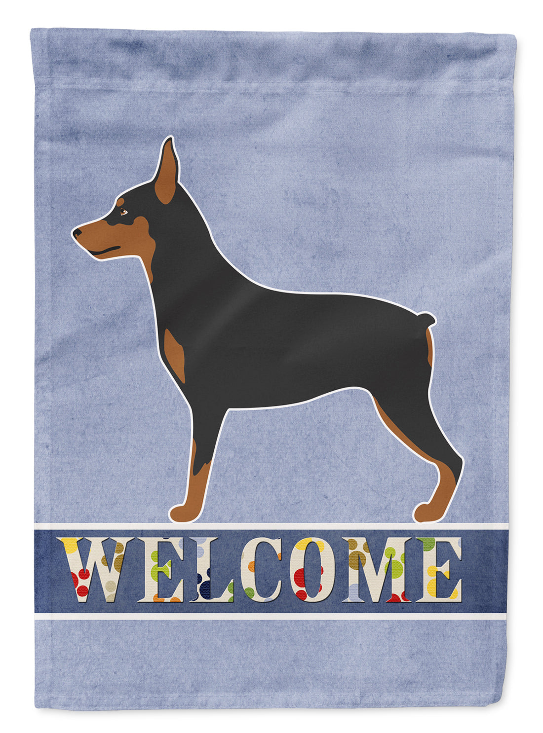 Miniature Pinscher Welcome Garden Flag Mailbox Decorative Yard Banner Outside Patio Artwork for Flower Beds, Garden Size, Multicolor