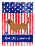 Alpine Dachsbrake American Garden Flag Mailbox Decorative Yard Banner Outside Patio Artwork for Flower Beds, Garden Size, Multicolor