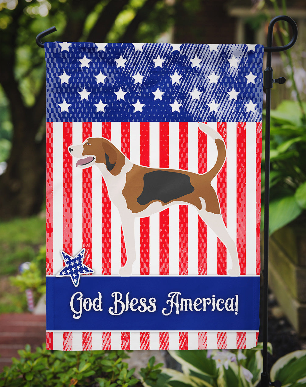 American Foxhound American Garden Flag Mailbox Decorative Yard Banner Outside Patio Artwork for Flower Beds, Garden Size, Multicolor
