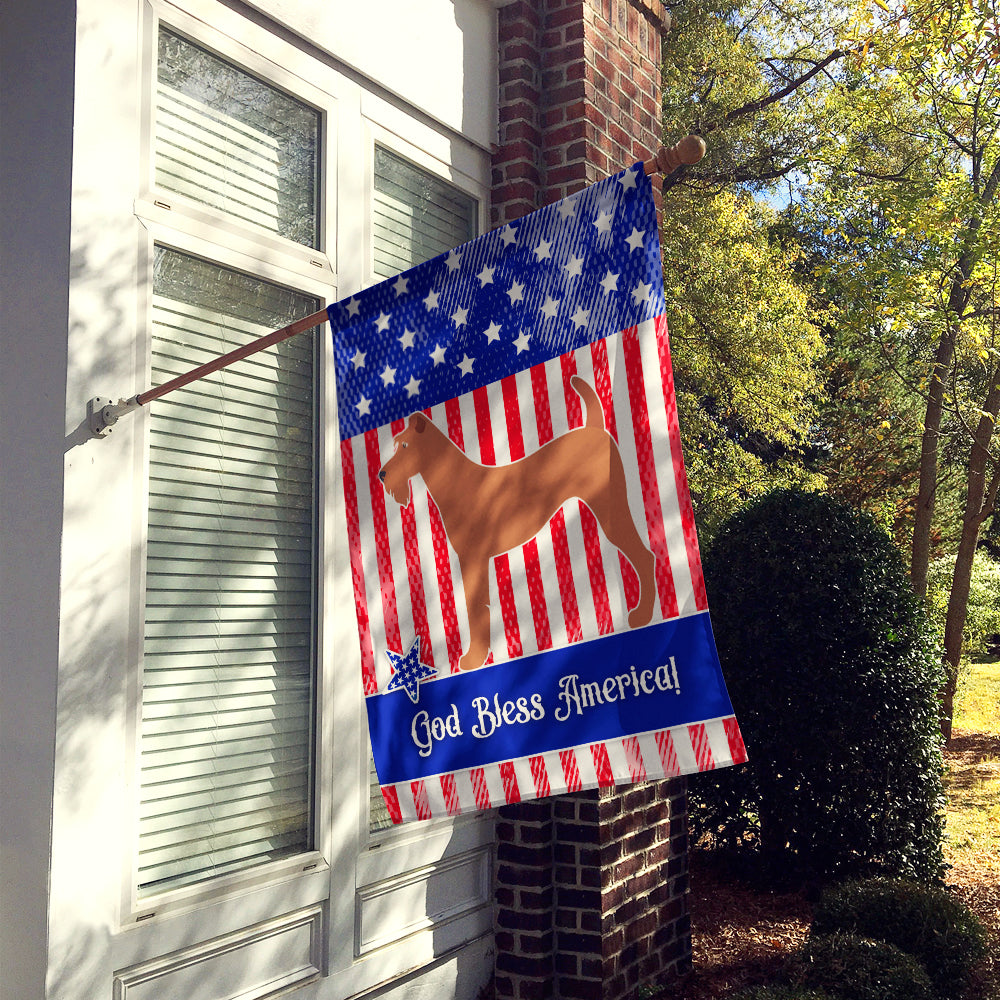 Irish Terrier American House Flag 28x40 Porch Sleeve Pole Decorative Outside Yard Banner Artwork Wall Hanging, Polyester