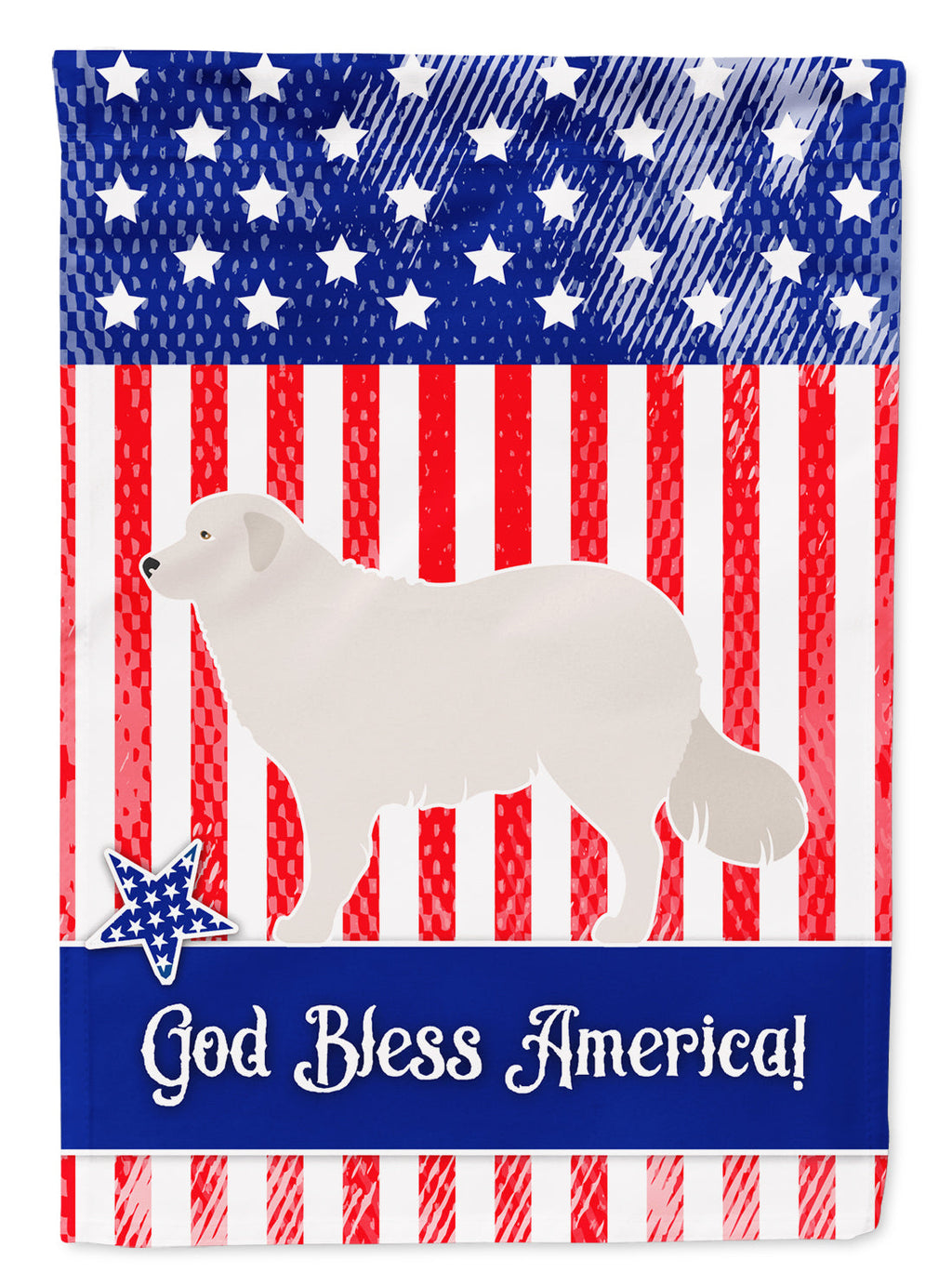 Kuvasz American Garden Flag Mailbox Decorative Yard Banner Outside Patio Artwork for Flower Beds, Garden Size, Multicolor