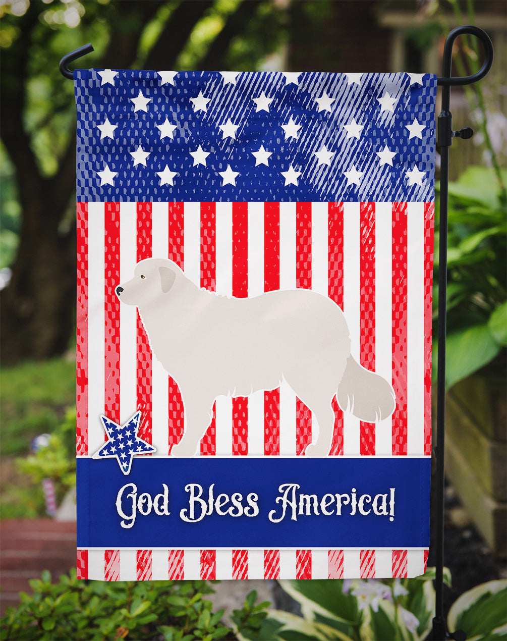 Kuvasz American Garden Flag Mailbox Decorative Yard Banner Outside Patio Artwork for Flower Beds, Garden Size, Multicolor