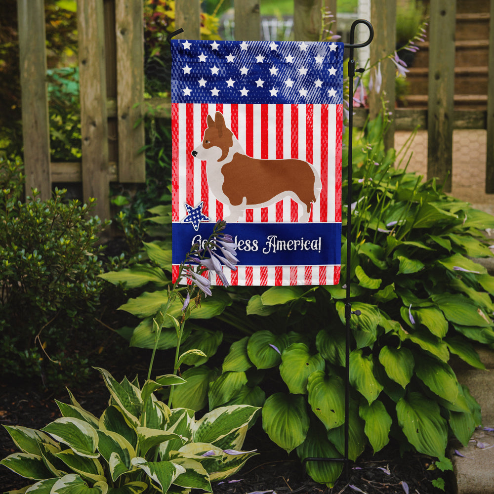 Pembroke Welsh Corgi American Garden Flag Mailbox Decorative Yard Banner Outside Patio Artwork for Flower Beds, Garden Size, Multicolor