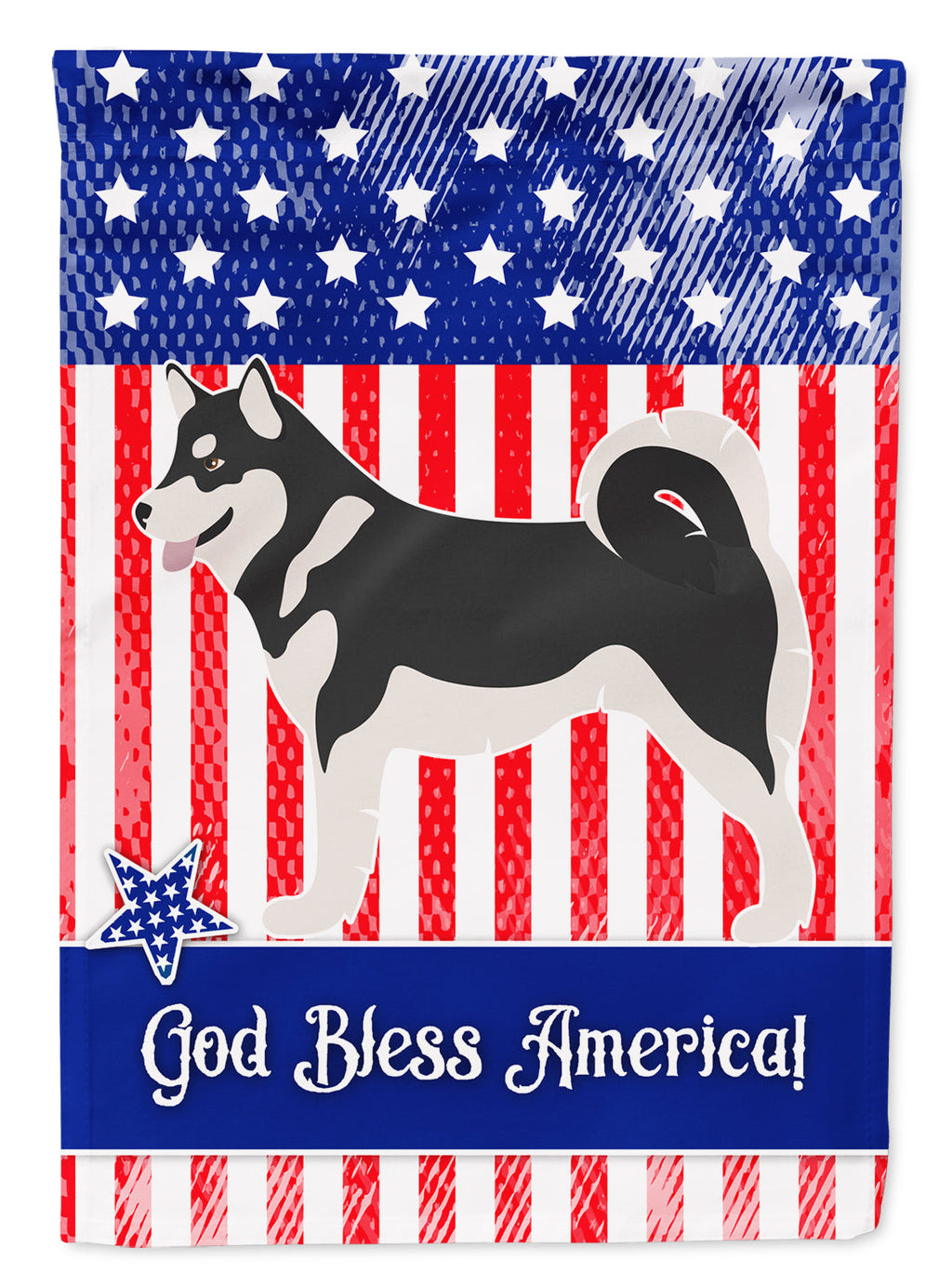 Alaskan Malamute American Garden Flag Mailbox Decorative Yard Banner Outside Patio Artwork for Flower Beds, Garden Size, Multicolor