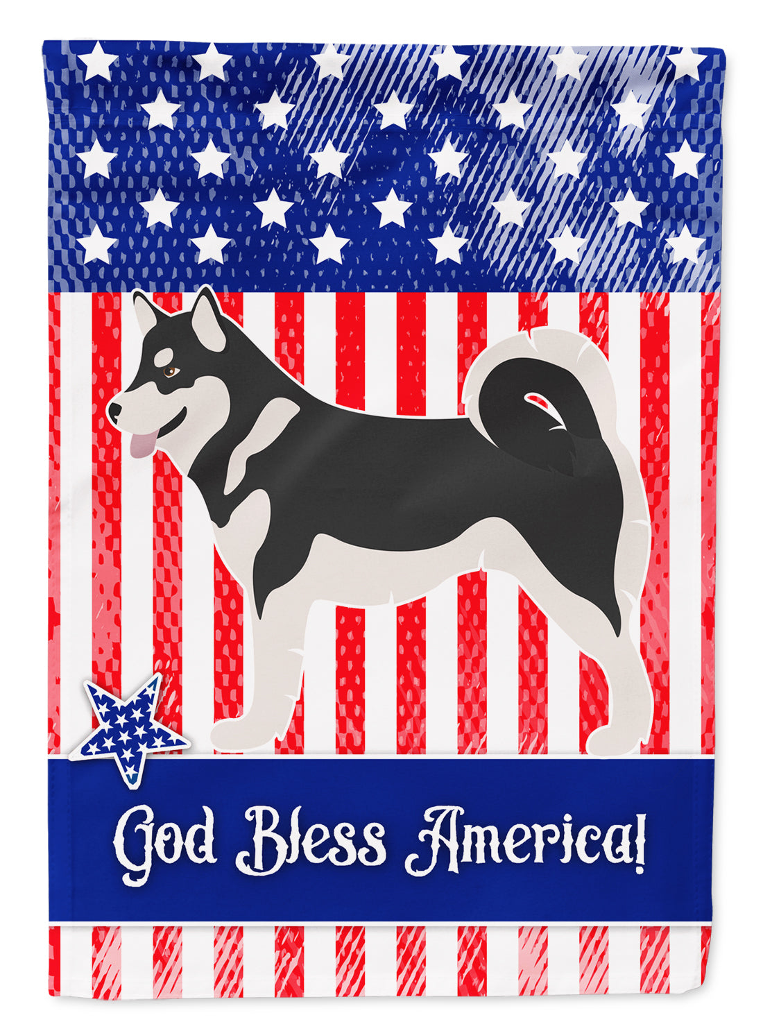 Alaskan Malamute American Garden Flag Mailbox Decorative Yard Banner Outside Patio Artwork for Flower Beds, Garden Size, Multicolor
