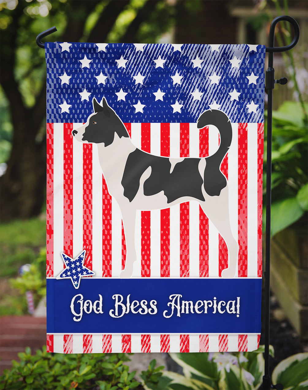 Canaan Dog American Garden Flag Mailbox Decorative Yard Banner Outside Patio Artwork for Flower Beds, Garden Size, Multicolor