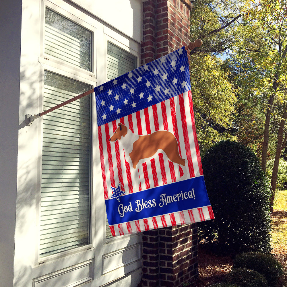 Smooth Rough American House Flag 28x40 Porch Sleeve Pole Decorative Outside Yard Banner Artwork Wall Hanging, Polyester