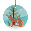 Irish Terrier Christmas Ceramic Ornament Christmas Tree Hanging Decorations for Home Christmas Holiday, Party, Gift, 3 in, Multicolor