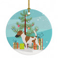 Smooth Fox Terrier Christmas Ceramic Ornament Christmas Tree Hanging Decorations for Home Christmas Holiday, Party, Gift, 3 in, Multicolor