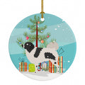 Wetterhoun Frisian Water Dog Christmas Ceramic Ornament Christmas Tree Hanging Decorations for Home Christmas Holiday, Party, Gift, 3 in, Multicolor