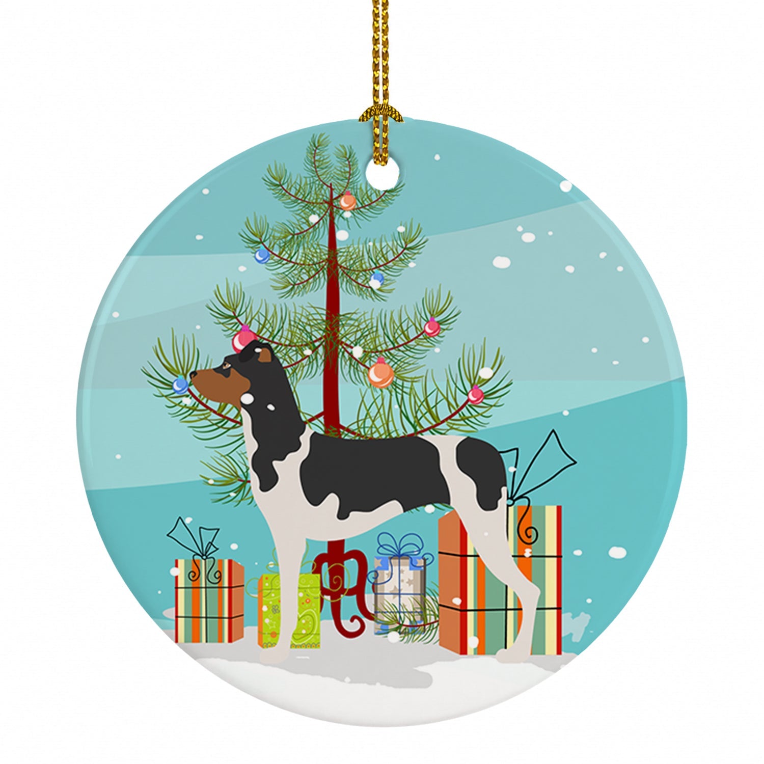 Brazilian Terrier Christmas Ceramic Ornament Christmas Tree Hanging Decorations for Home Christmas Holiday, Party, Gift, 3 in, Multicolor