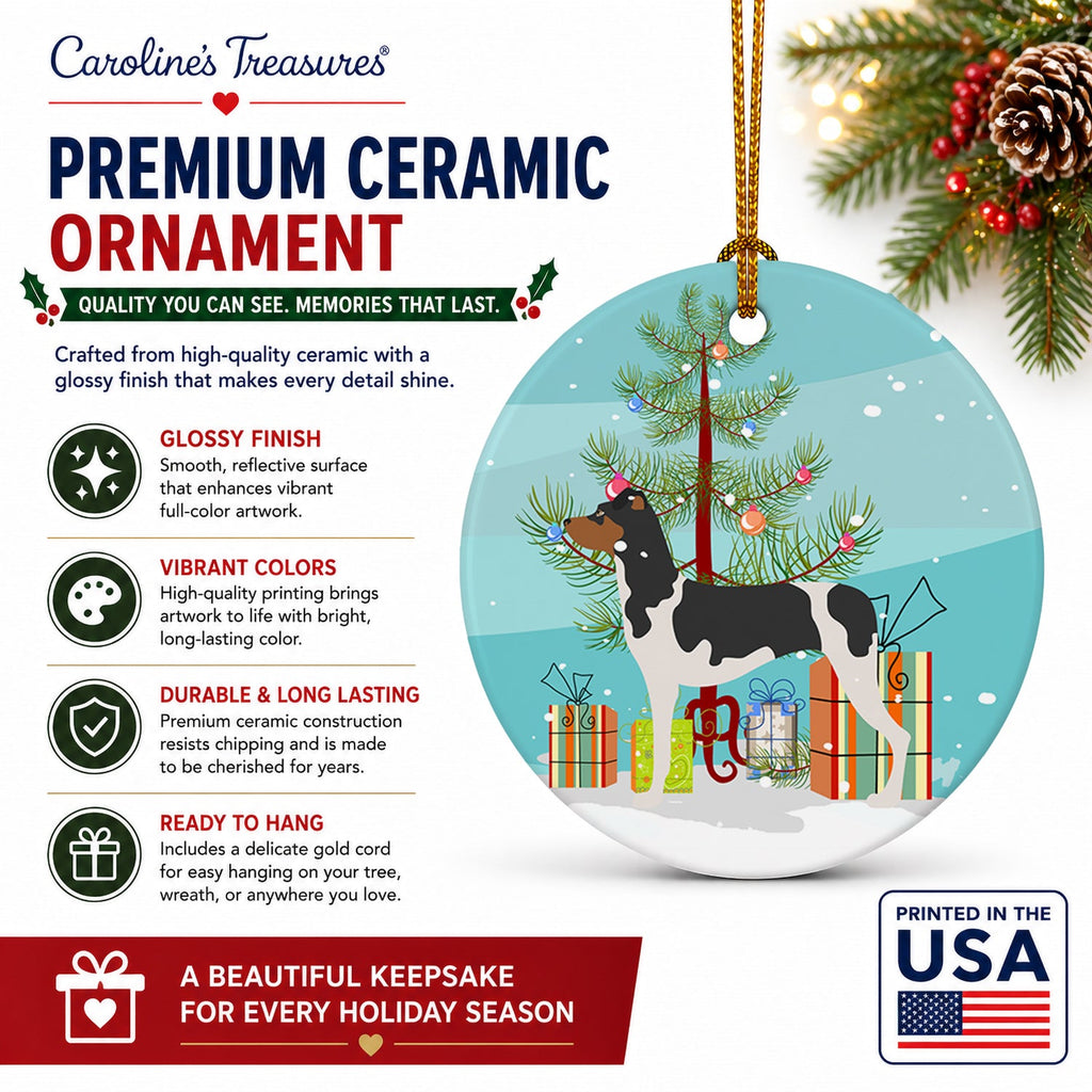 Brazilian Terrier Christmas Ceramic Ornament Christmas Tree Hanging Decorations for Home Christmas Holiday, Party, Gift, 3 in, Multicolor