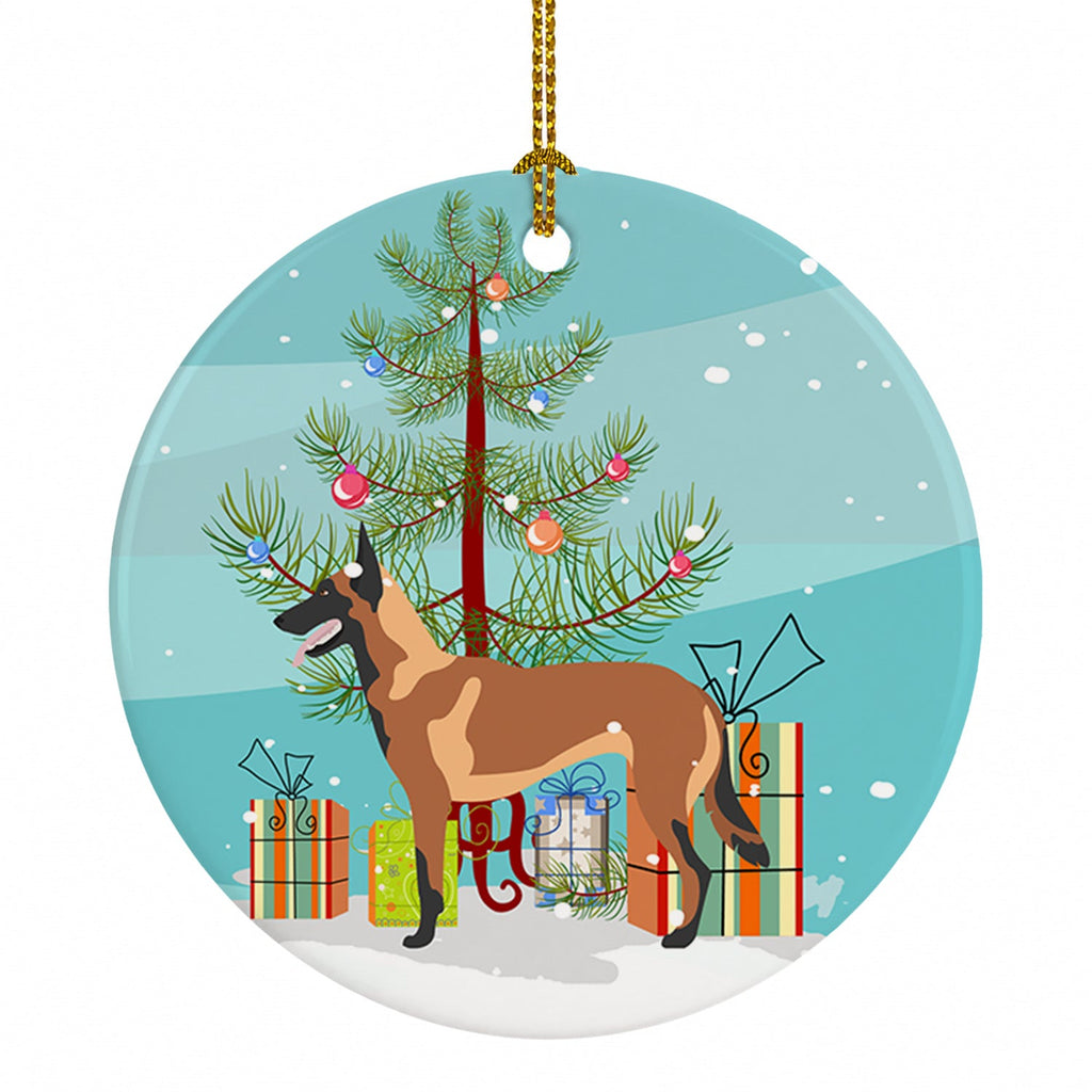 Malinois Belgian Shepherd  Christmas Ceramic Ornament Christmas Tree Hanging Decorations for Home Christmas Holiday, Party, Gift, 3 in, Multicolor