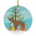 Perro de Presa Canario Christmas Ceramic Ornament Christmas Tree Hanging Decorations for Home Christmas Holiday, Party, Gift, 3 in, Multicolor