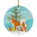 Icelandic Sheepdog Christmas Ceramic Ornament Christmas Tree Hanging Decorations for Home Christmas Holiday, Party, Gift, 3 in, Multicolor