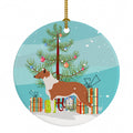 Smooth Collie Christmas Ceramic Ornament Christmas Tree Hanging Decorations for Home Christmas Holiday, Party, Gift, 3 in, Multicolor