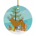 Finnish Spitz Christmas Ceramic Ornament Christmas Tree Hanging Decorations for Home Christmas Holiday, Party, Gift, 3 in, Multicolor