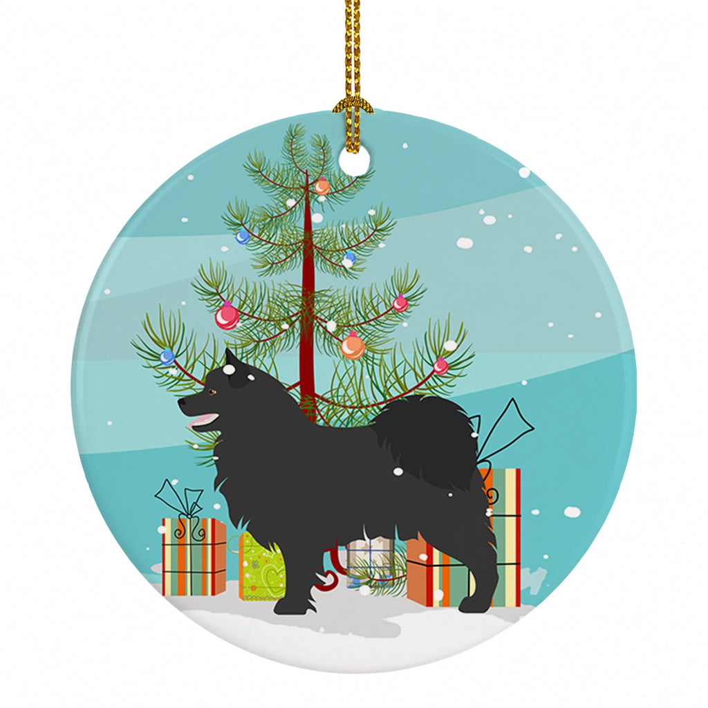 Swedish Lapphund Christmas Ceramic Ornament Christmas Tree Hanging Decorations for Home Christmas Holiday, Party, Gift, 3 in, Multicolor