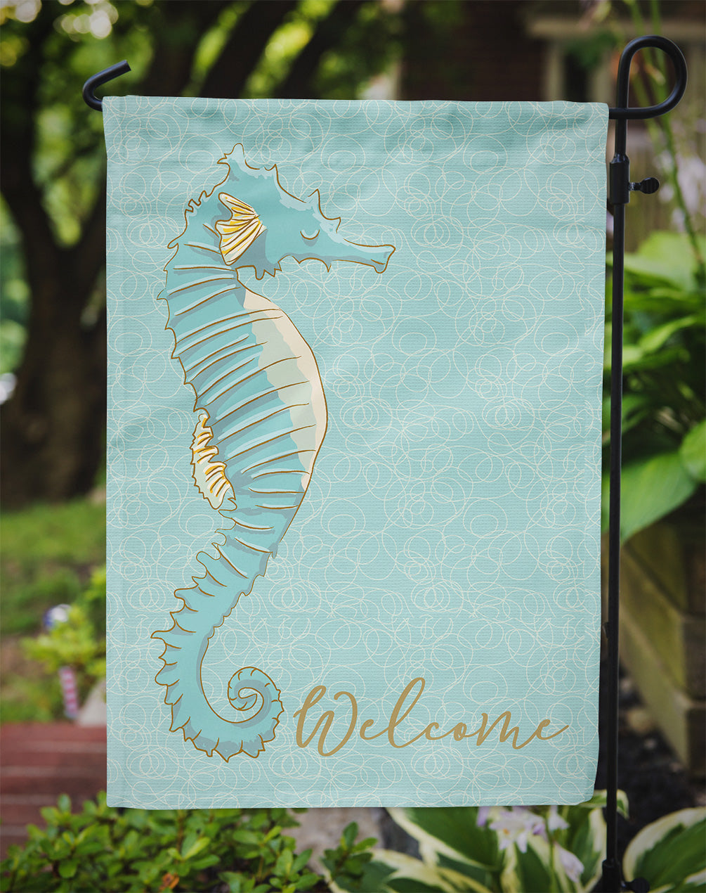 Seahorse Garden Flag Mailbox Decorative Yard Banner Outside Patio Artwork for Flower Beds, Garden Size, Multicolor