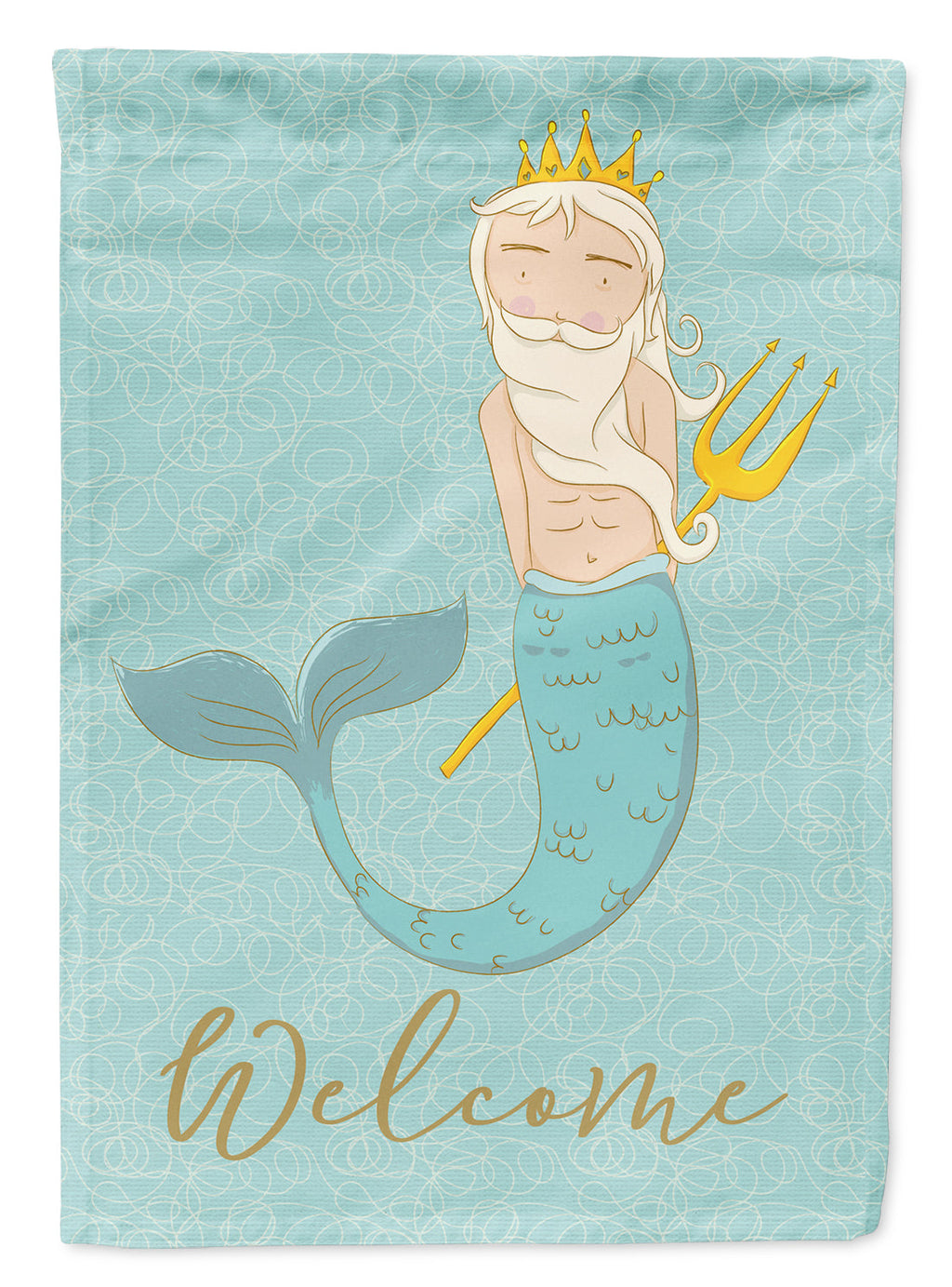 Neptune Merman Garden Flag Mailbox Decorative Yard Banner Outside Patio Artwork for Flower Beds, Garden Size, Multicolor