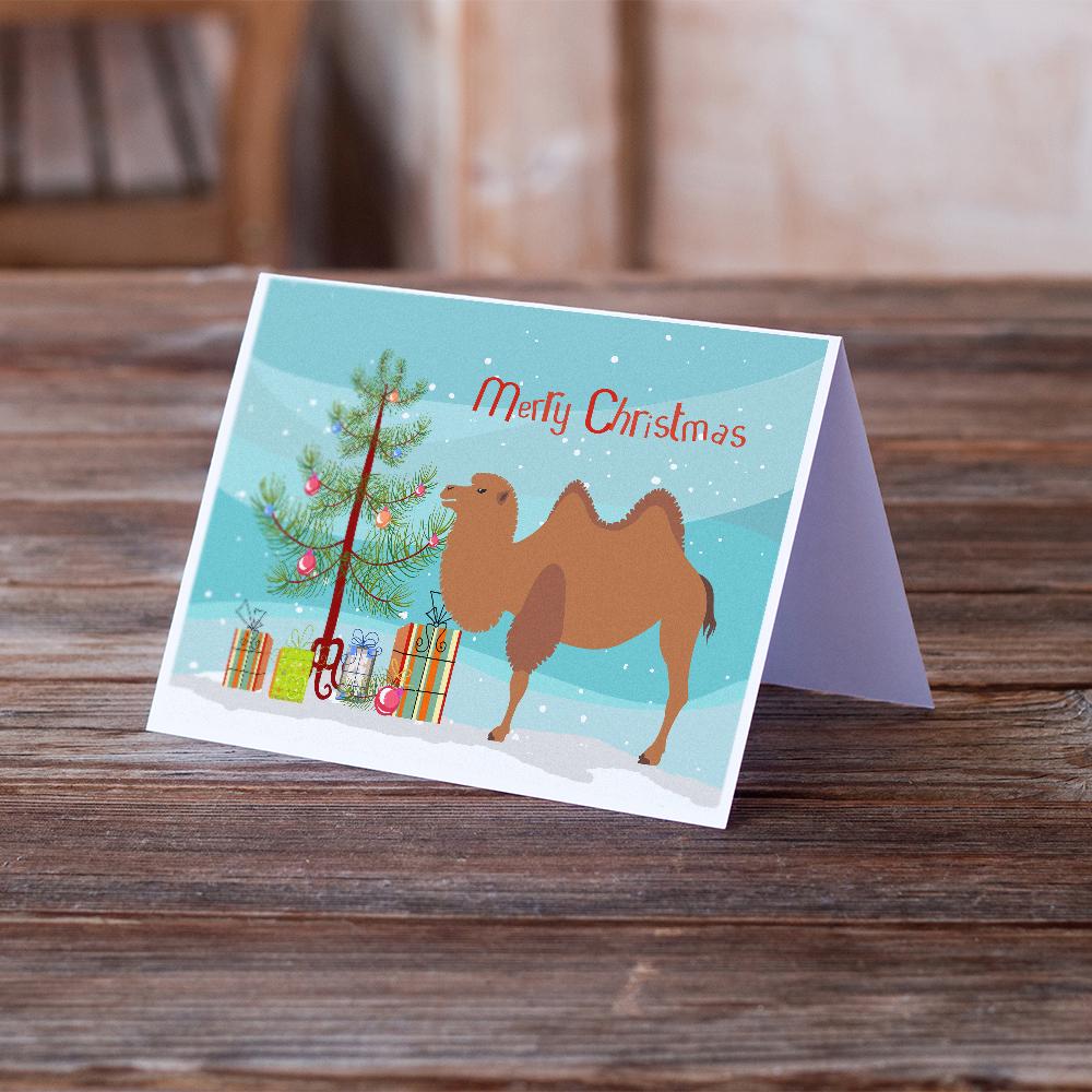 Bactrian Camel Christmas Greeting Cards Pack of 8 Blank Cards with Envelopes Whimsical A7 Size 5x7