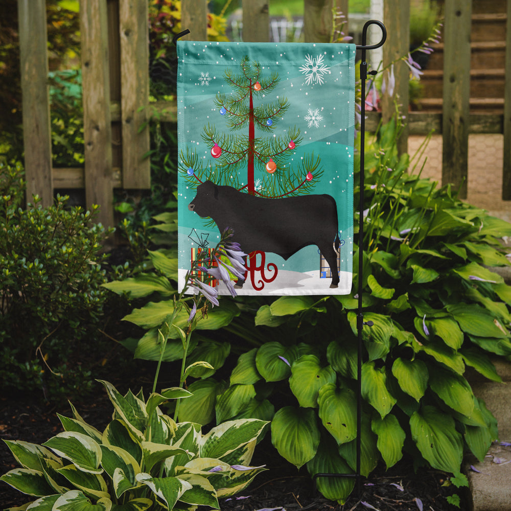 Black Angus Cow Christmas Garden Flag Mailbox Decorative Yard Banner Outside Patio Artwork for Flower Beds, Garden Size, Multicolor