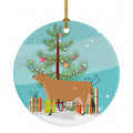 Jersey Cow Christmas Ceramic Ornament Christmas Tree Hanging Decorations for Home Christmas Holiday, Party, Gift, 3 in, Multicolor