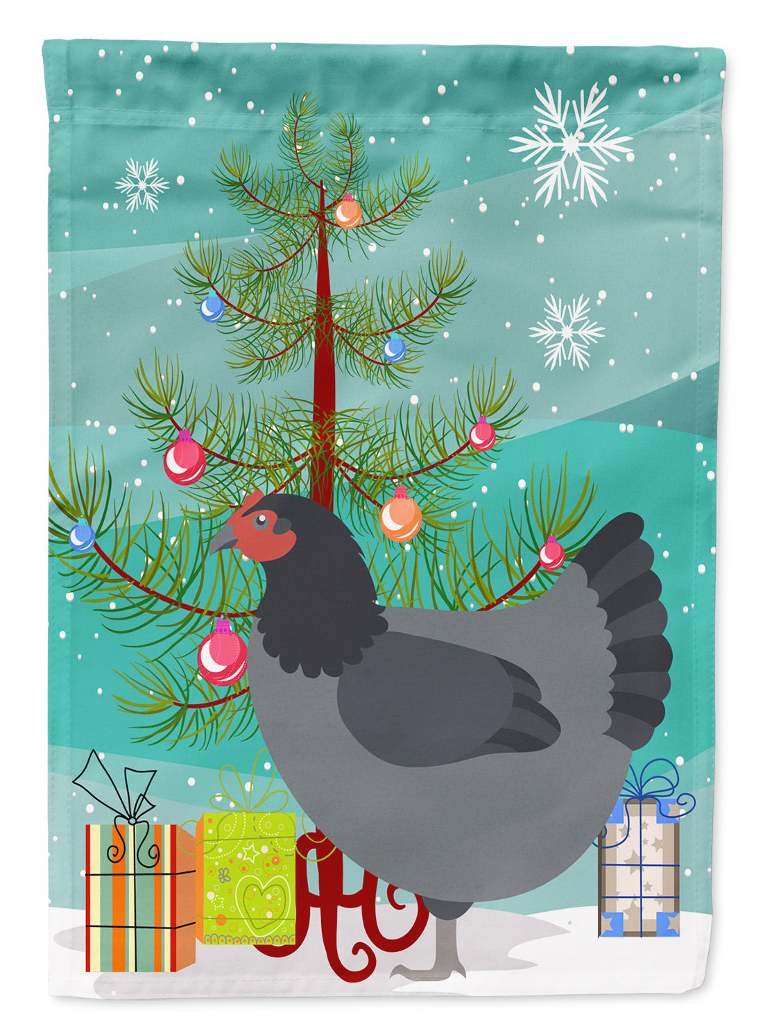Jersey Giant Chicken Christmas Garden Flag Mailbox Decorative Yard Banner Outside Patio Artwork for Flower Beds, Garden Size, Multicolor