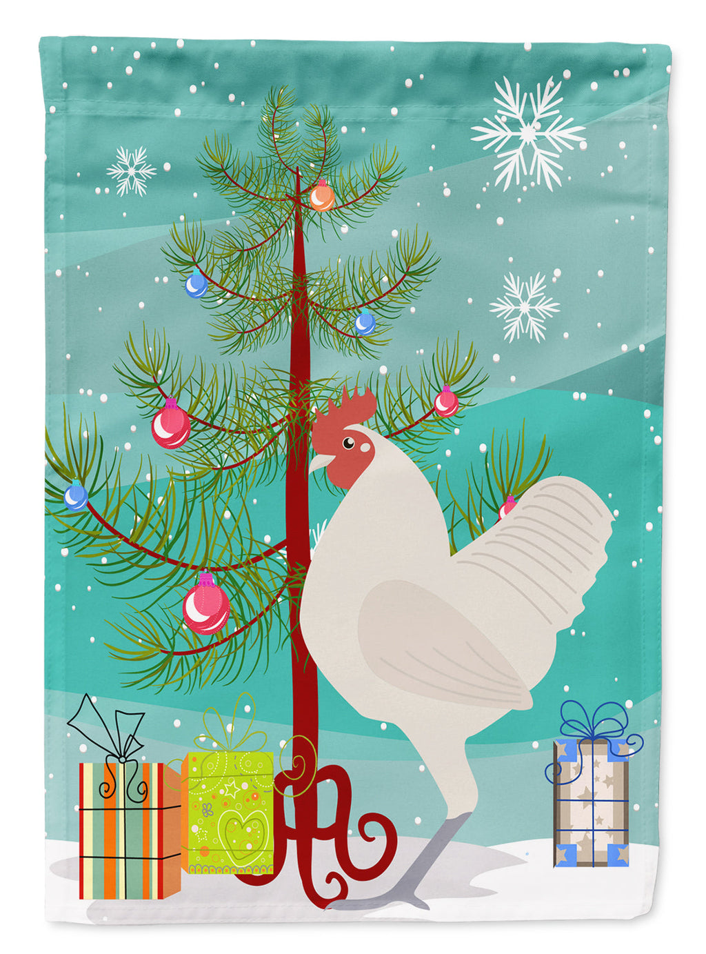 German Langshan Chicken Christmas Garden Flag Mailbox Decorative Yard Banner Outside Patio Artwork for Flower Beds, Garden Size, Multicolor