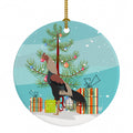 Kulang Chicken Christmas Ceramic Ornament Christmas Tree Hanging Decorations for Home Christmas Holiday, Party, Gift, 3 in, Multicolor